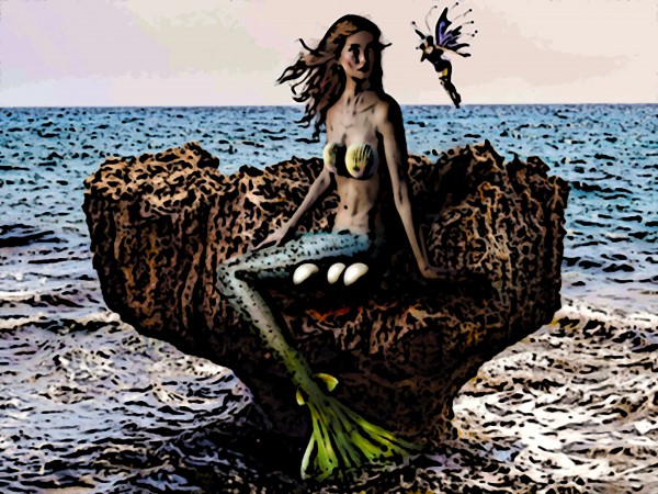 Mermaid and Fairy by W Scott